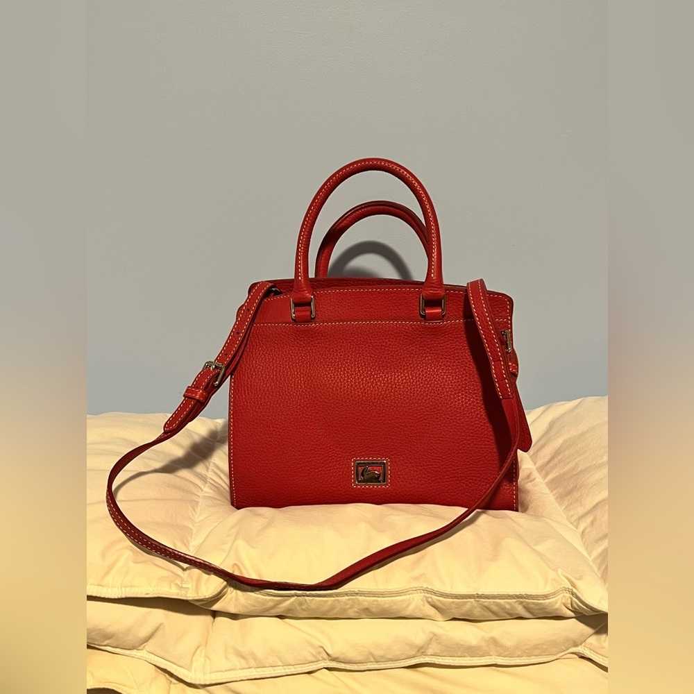 Dooney & Bourke -EUC- Small Blair Bag. Pebble leather, dark pink. No marks.
